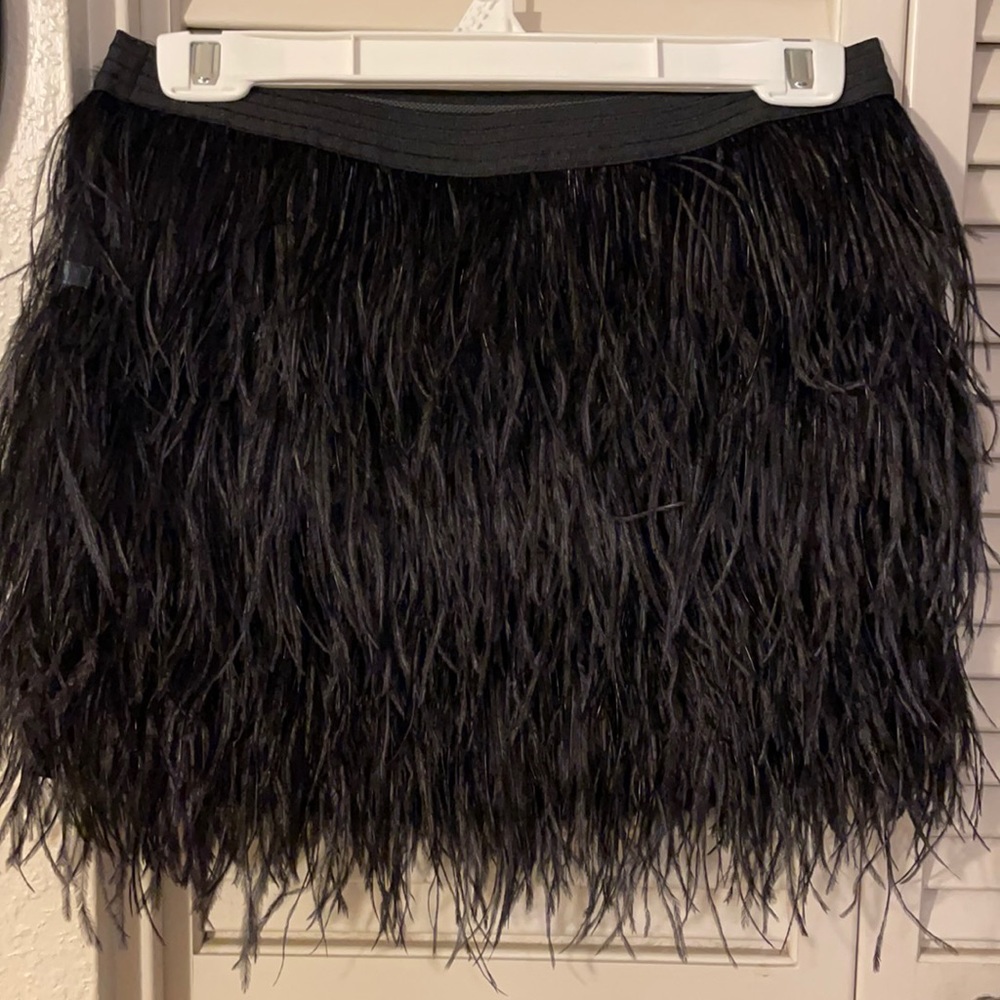 Black Barney’s Ostrich Mini Skirt
